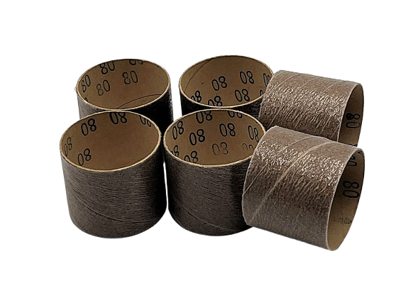 2-5/16 Dia. x 2 Inch Lg. 80-Grit Garnet Medium Drum Sanding Sleeves (6 Pack)