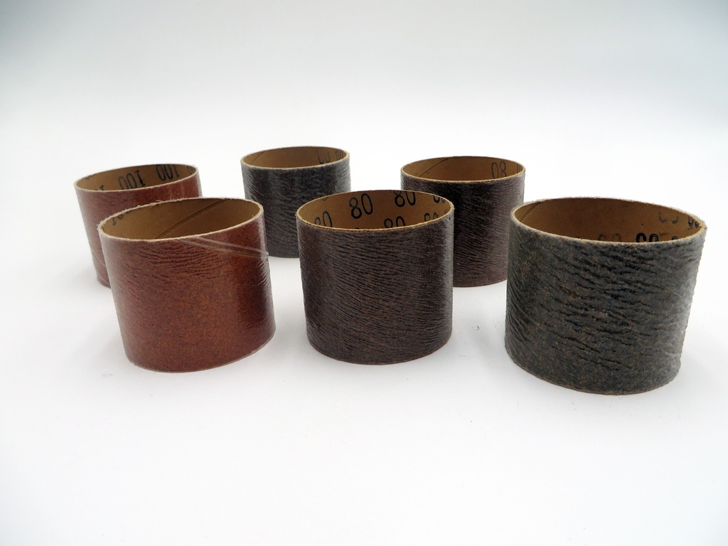 2-5/16 Dia. x 2 Inch Lg. Assorted Garnet Drum Sanding Sleeves (6 Pack Includes: (2) 60 Grit, (2) 80 Grit, (2) 100 Grit)