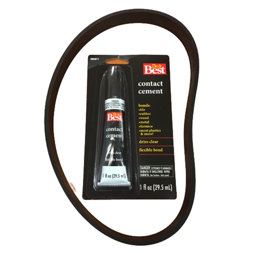 Bandsaw Black Rubber Tire with Adhesive