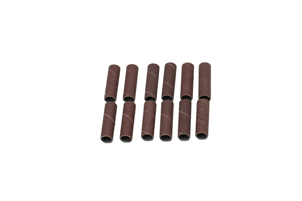 1/2 Dia. x 2 Inch Lg. Assorted A/O Sanding Sleeves (12 Pack Includes: (6) Fine Grit, (4) Medium Grit, (2) Coarse Grit)
