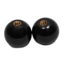 Black Knobs (2 Inch Diameter - 2 Pack)
